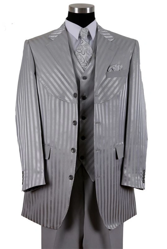 Abito Uomo Milano Moda 2915V - Argento: Eleganza Italiana per il Tuo Stile.