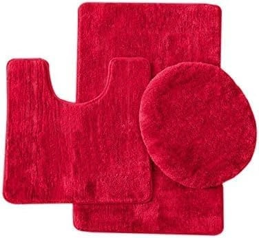 Rosso Passione: Un Trio Perfetto per il Tuo Bagno, Eleganza e Colore!
